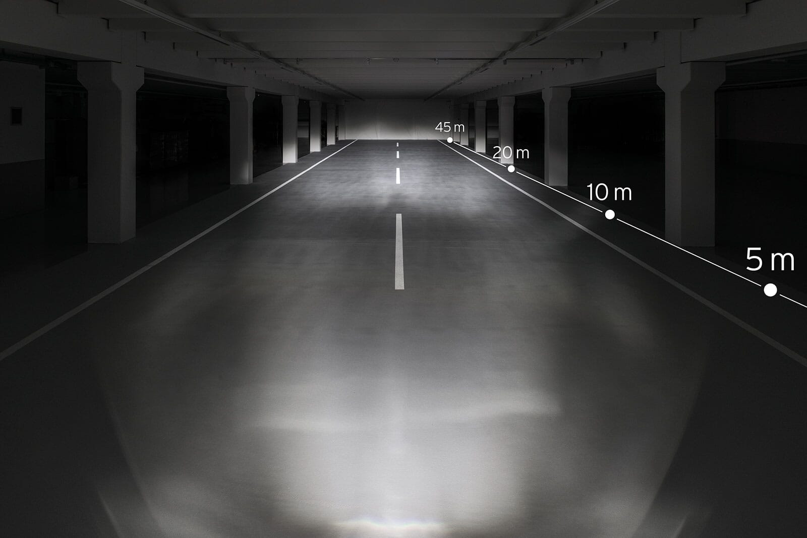 Illumination radius of IQ-XS E