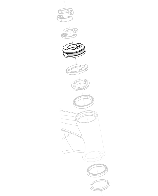 Orbea headset cover with light - mounting order