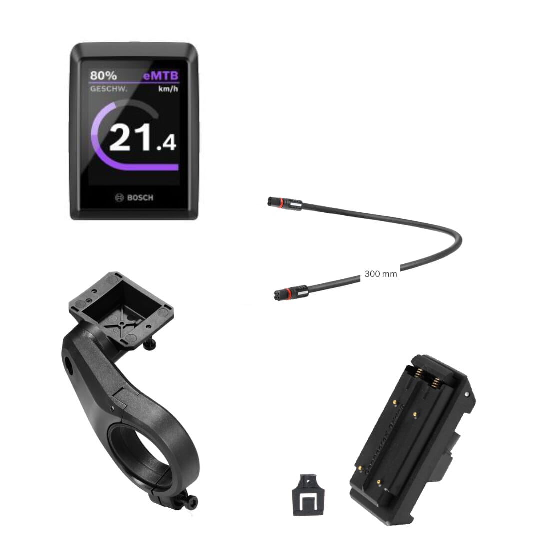 Bosch Kiox 300 Display Nachrüst-Set inkl. 1-Arm-Halter - Displayaufnahme mit Kabelausgang vorn