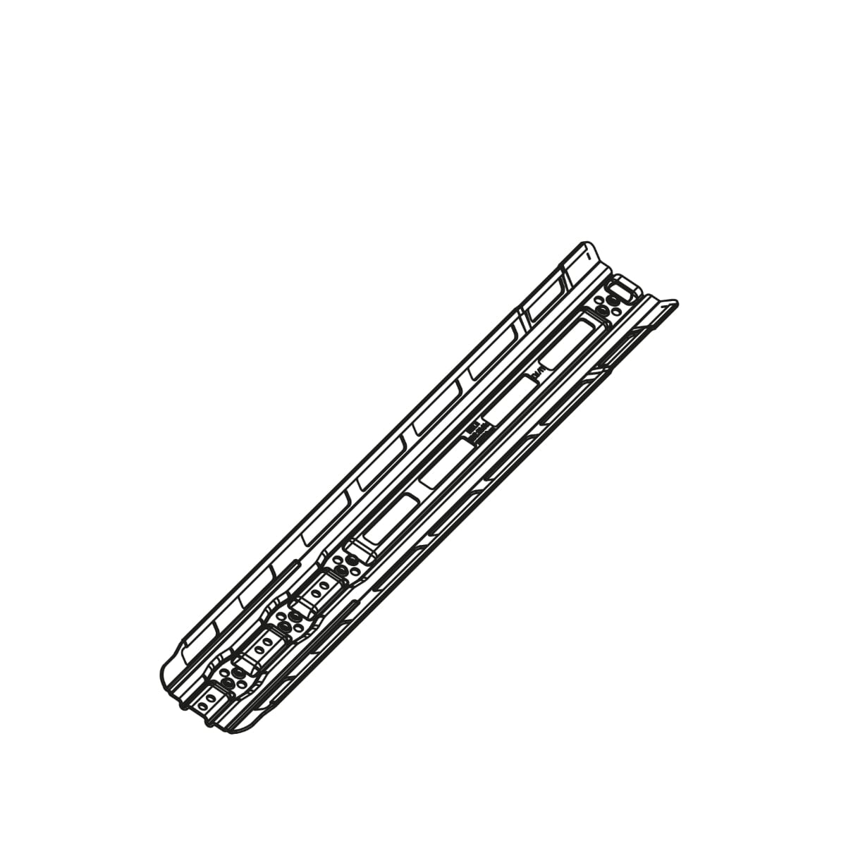 Bosch mounting rail PowerTube 625 Wh Smart System - horizontal axial