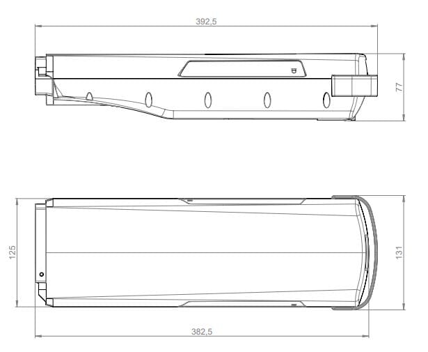 EBV Ebike - PowerPack rack battery for Bosch Classic Line size