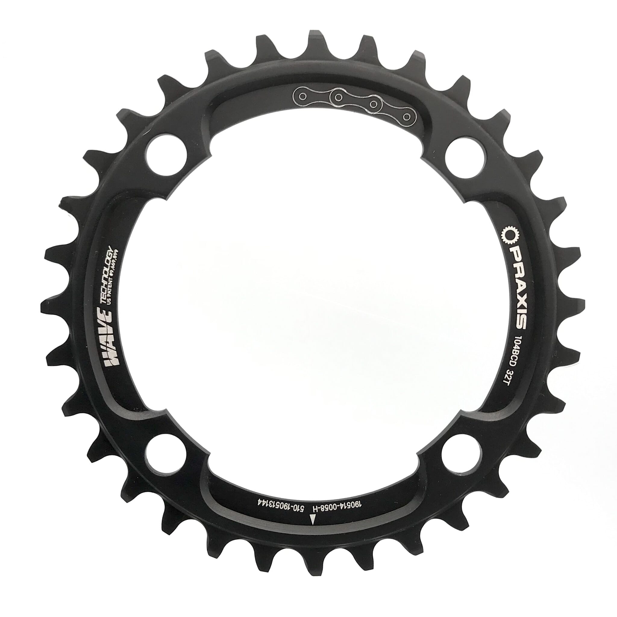 Praxis Works Wave™ Tech MTB chainring 104mm bolt circle
