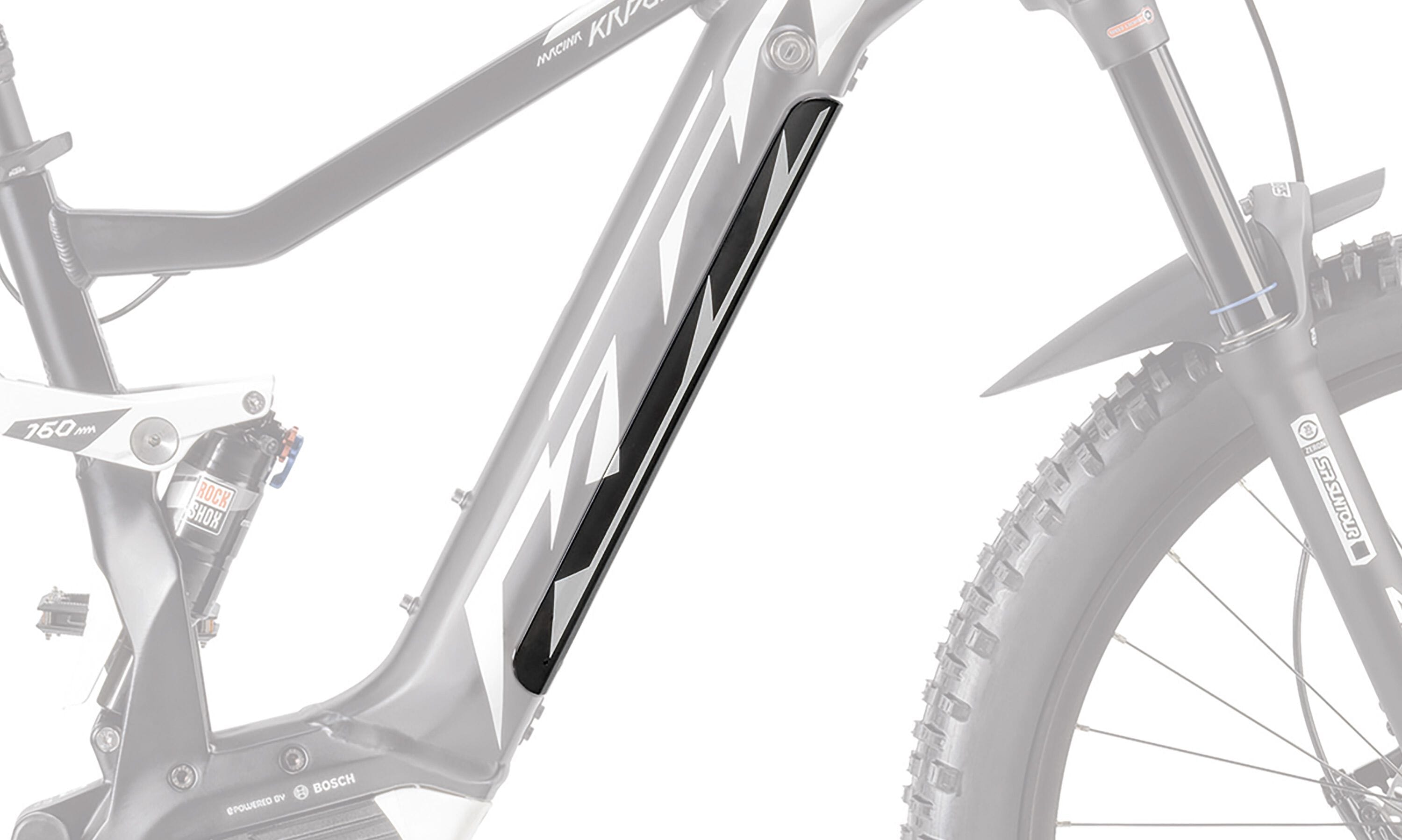 KTM PowerTube battery cover - down tube - black matt - white matt - 840118011