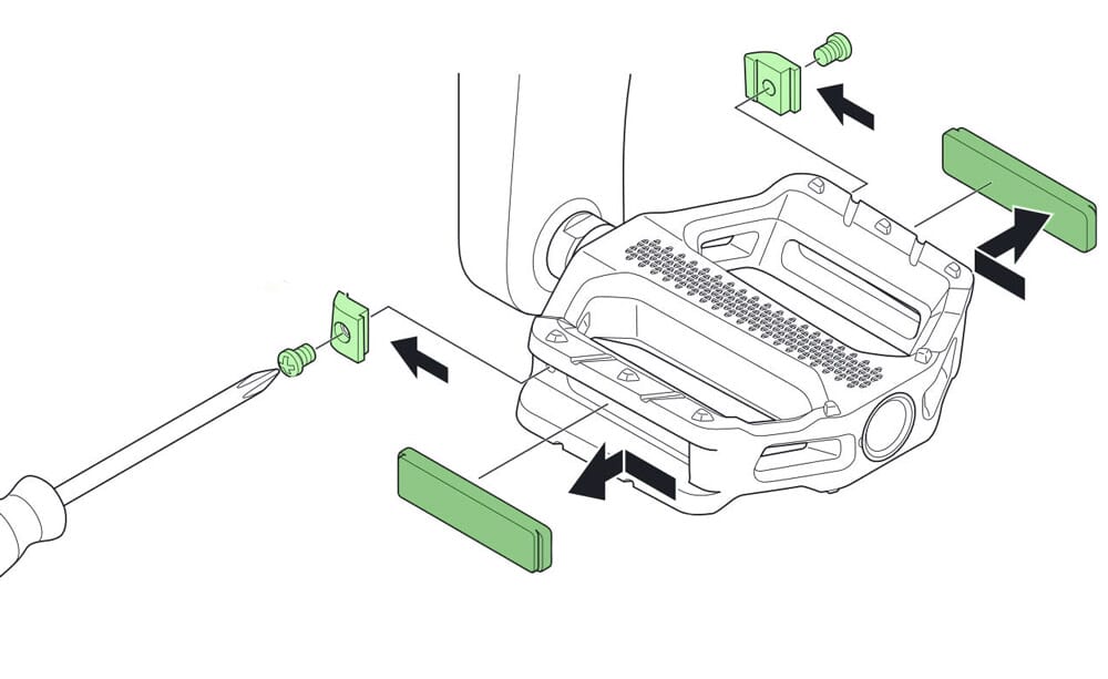 SHIMANO pedals reflector set SM-PD69 sketch