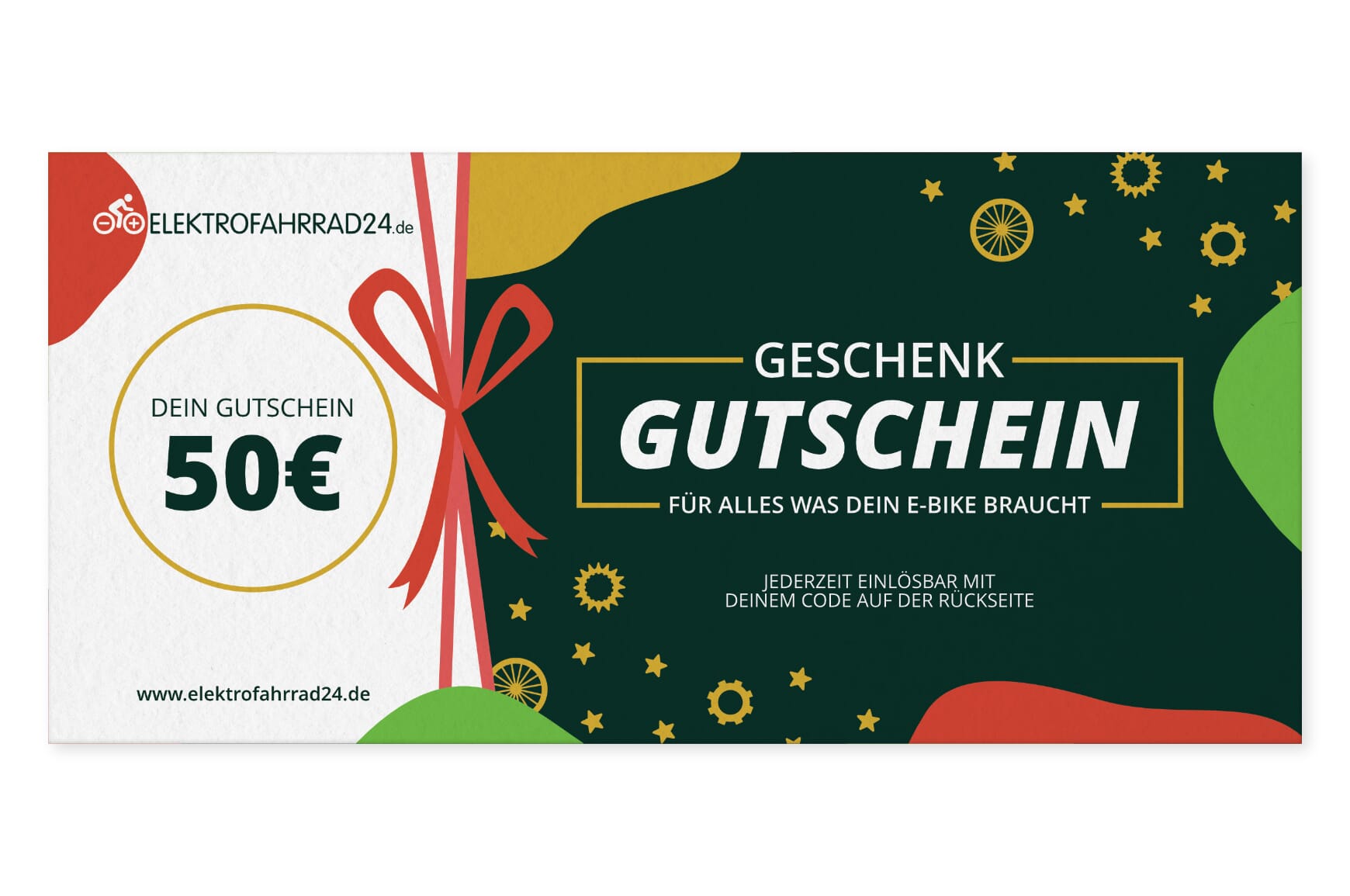 Geschenkgutschein Elektrofahrrad24.de - Weihnachten 50€