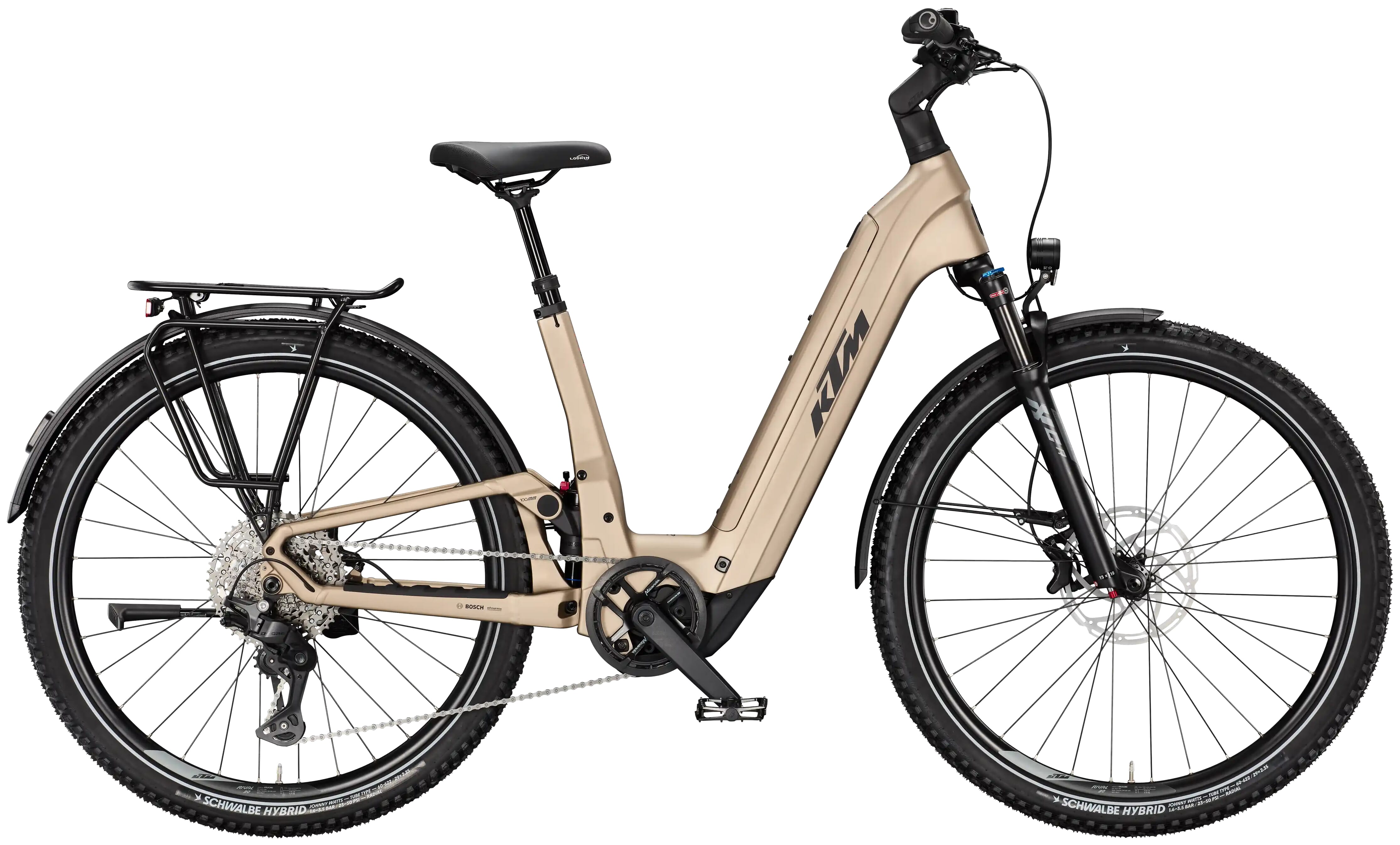 KTM Macina Aera FS Elite LFC - Platin Bronze Matt (Black+Orange)