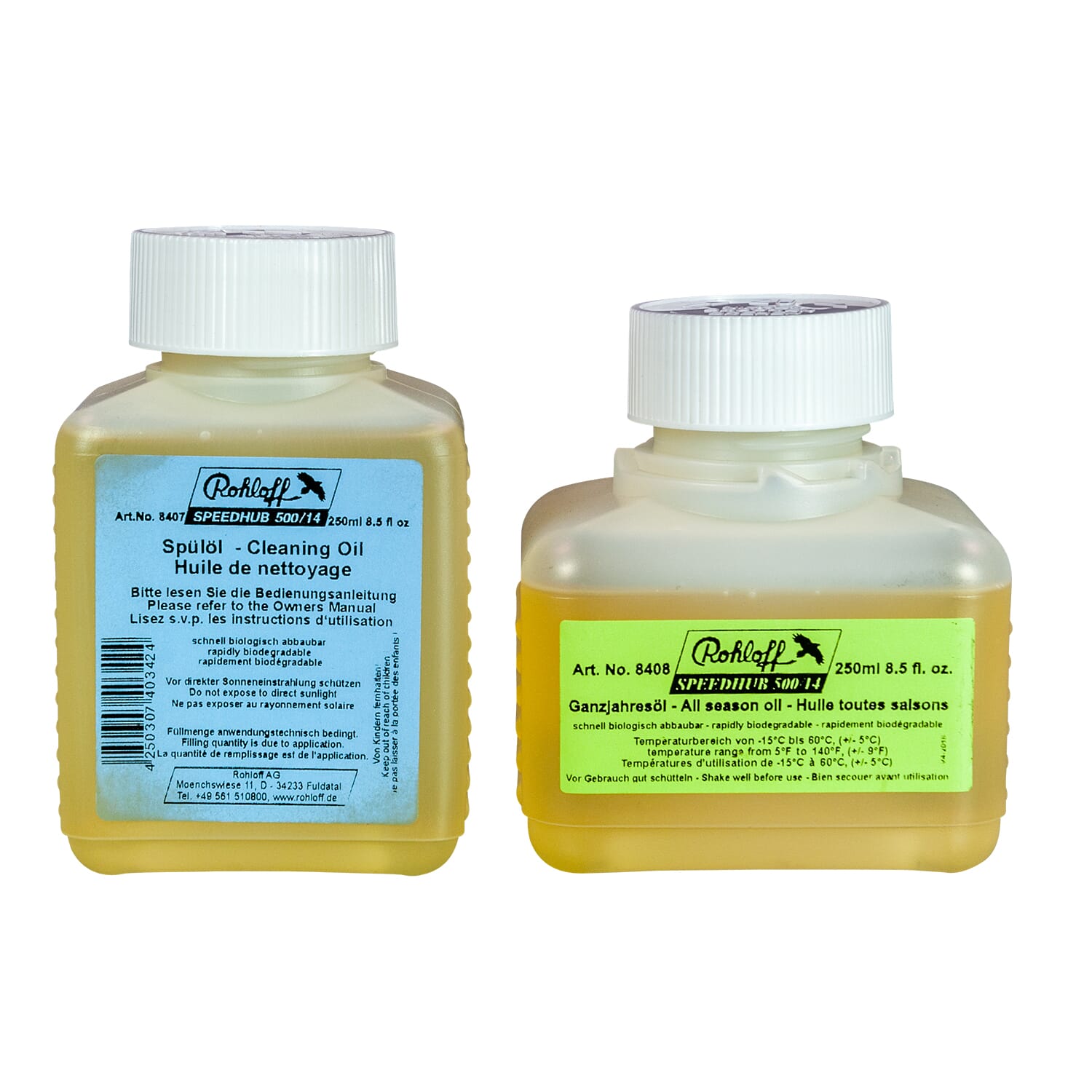 Rohloff Oil of SPEEDHUB 500/14 - Set 250 ml (all-season oil & flushing oil)