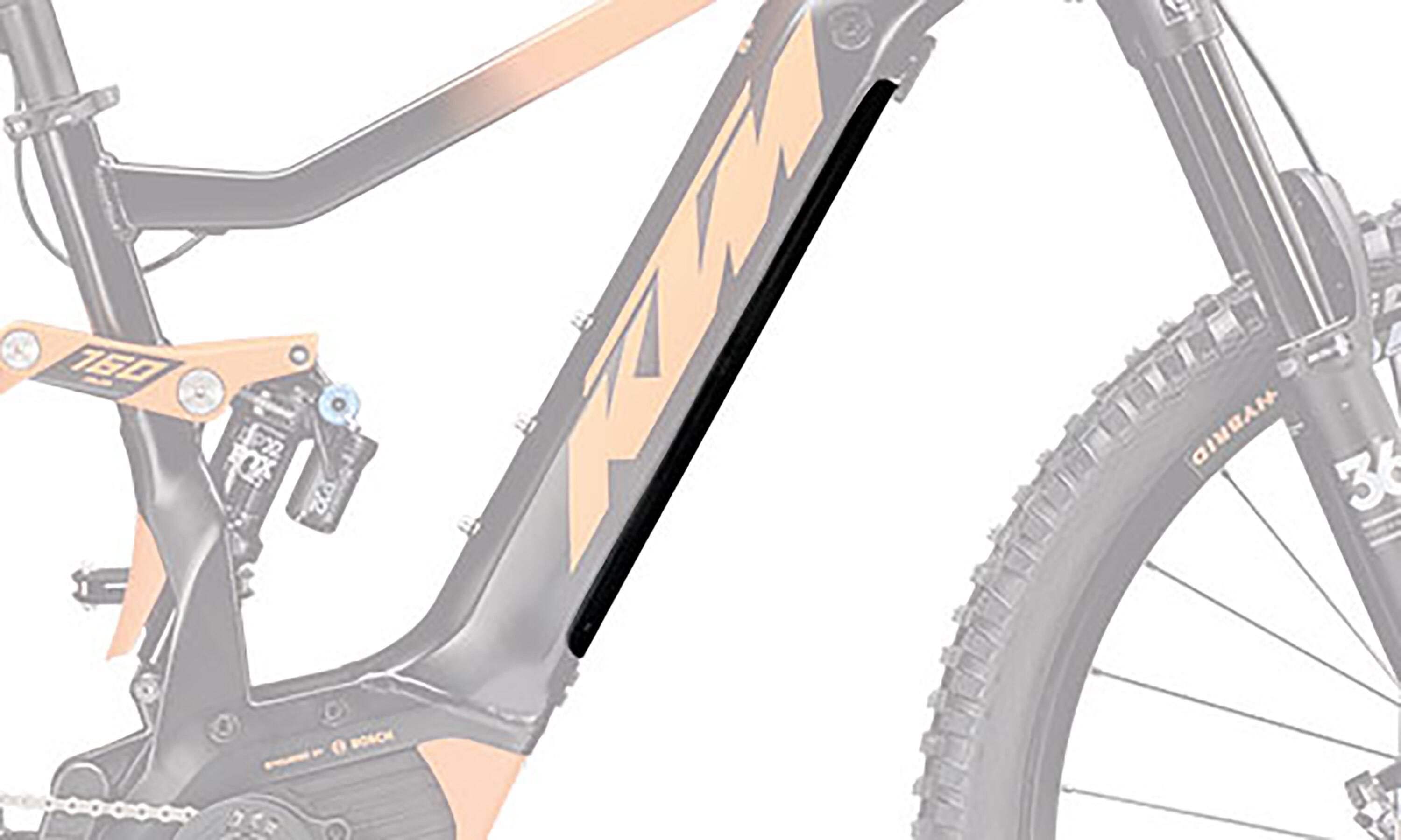 KTM PowerTube battery cover - down tube - black matt - 840118012