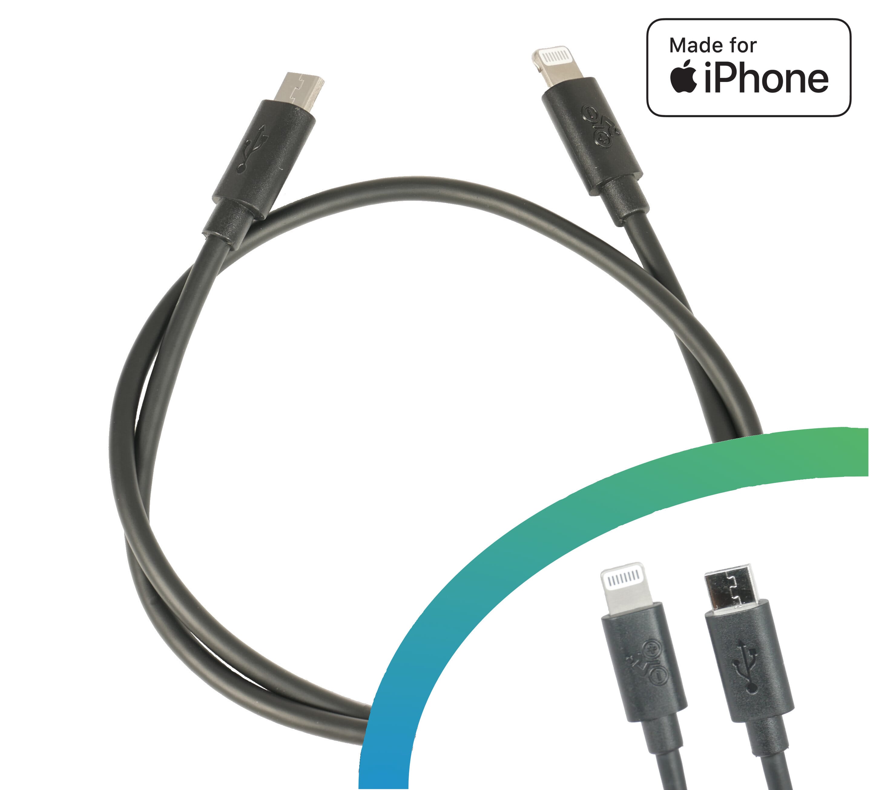 E-Bike USB-Ladekabel Micro A - Apple Lightning MFI - Bosch-kompatibel