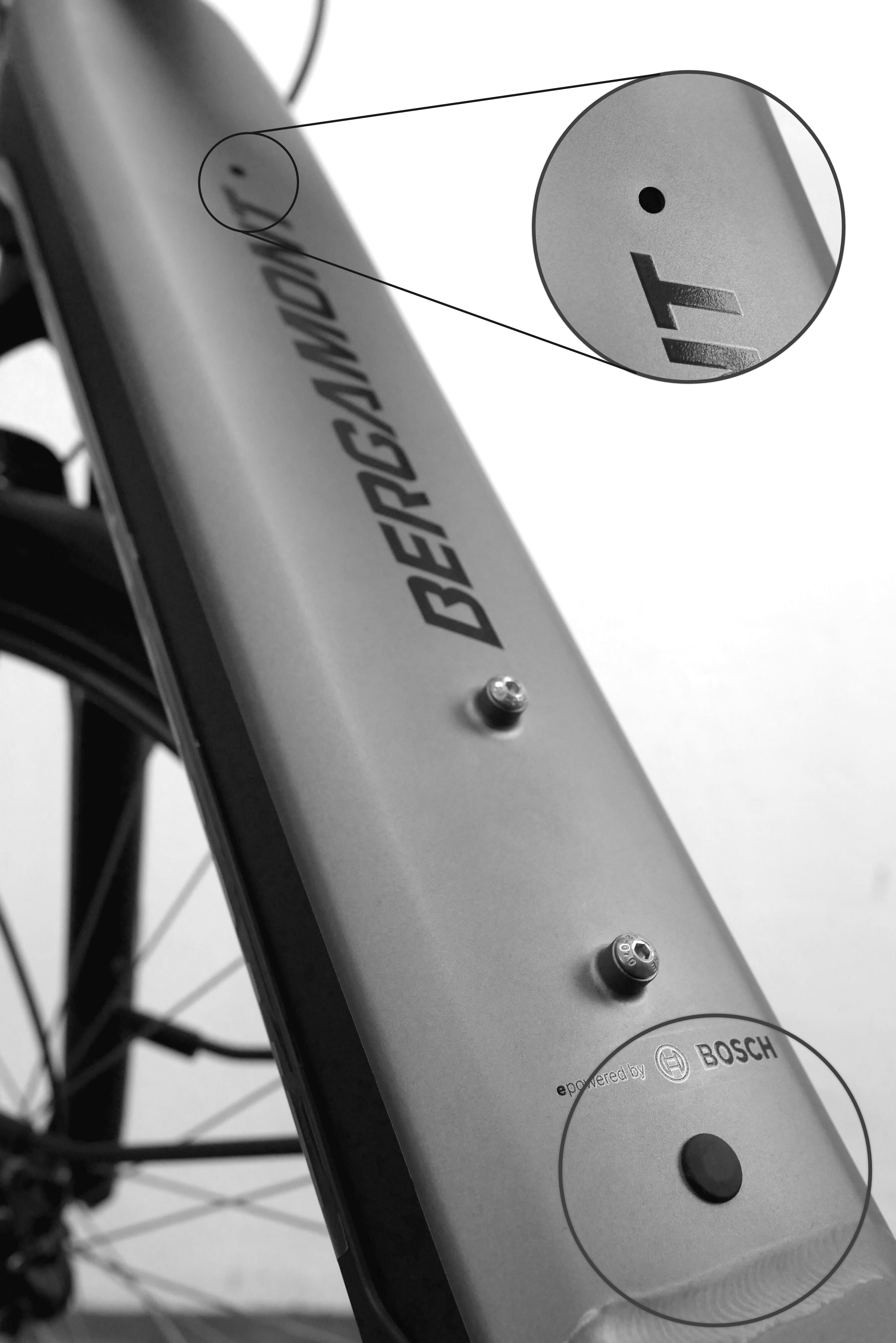 Bergamont Long Range Adapter Set PT mounting points on the frame