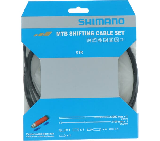 SHIMANO XTR shift cable set MTB polymer-coated image 1