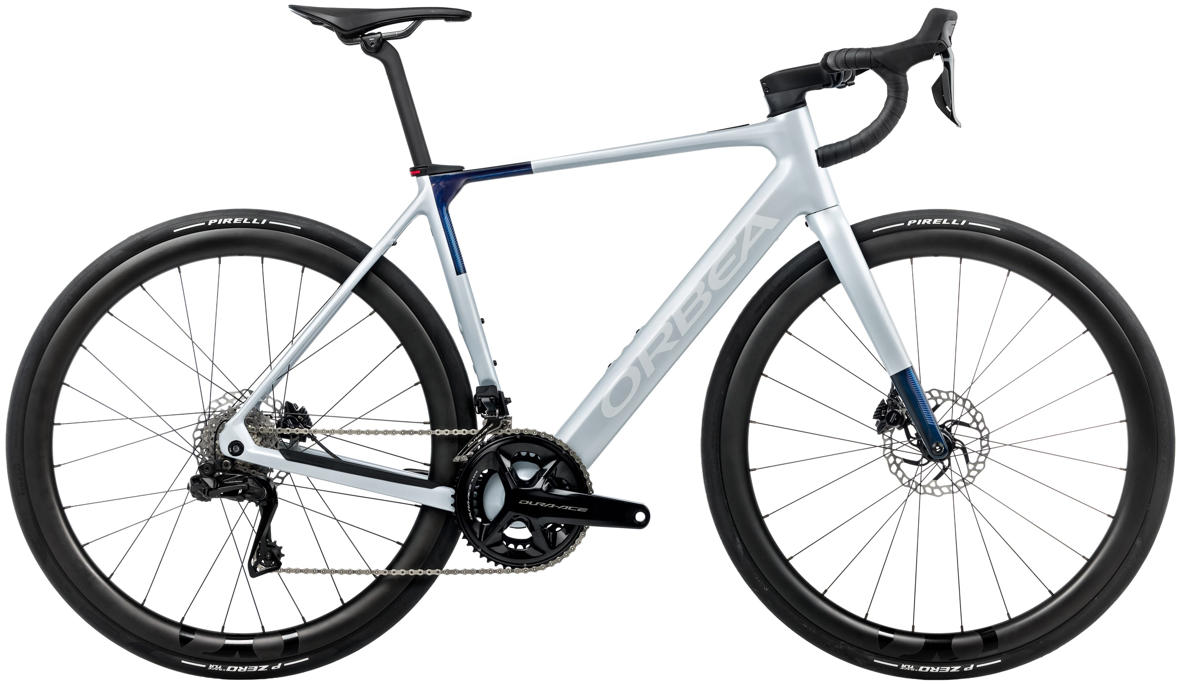 Orbea Gain M10i 2026 - Halo Silver (Matt) Blue Carbon View (Gloss)