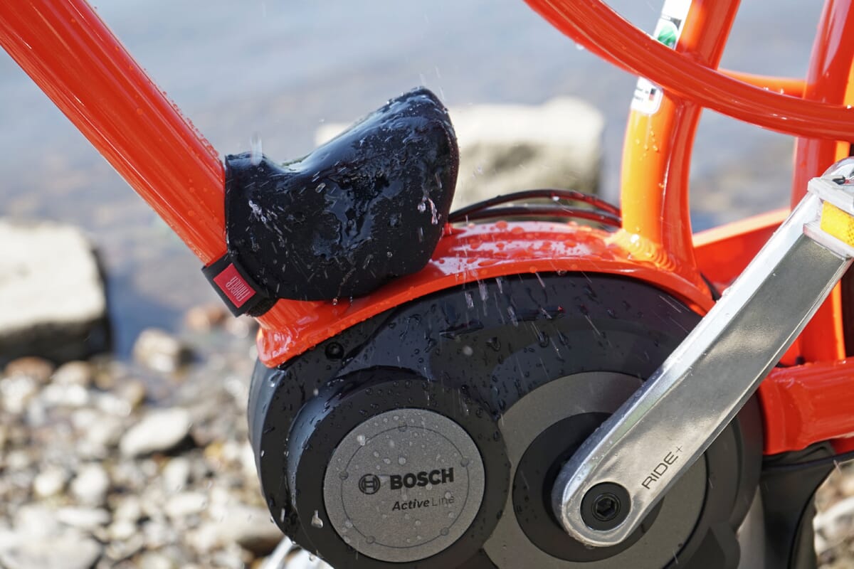 Fahrer eBike Neopren electric cap Schutzkappe für Unterrohr Akku