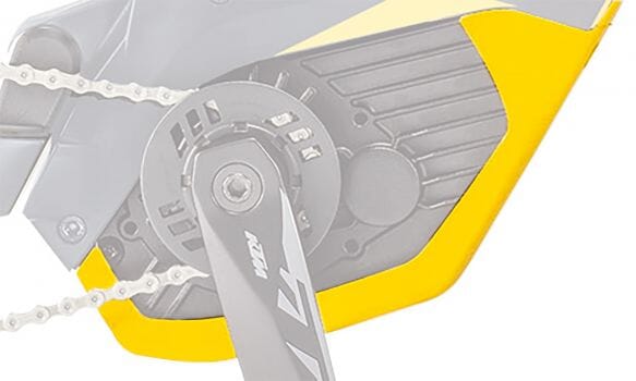 KTM motor cover for Bosch CX motor bottom - yellow