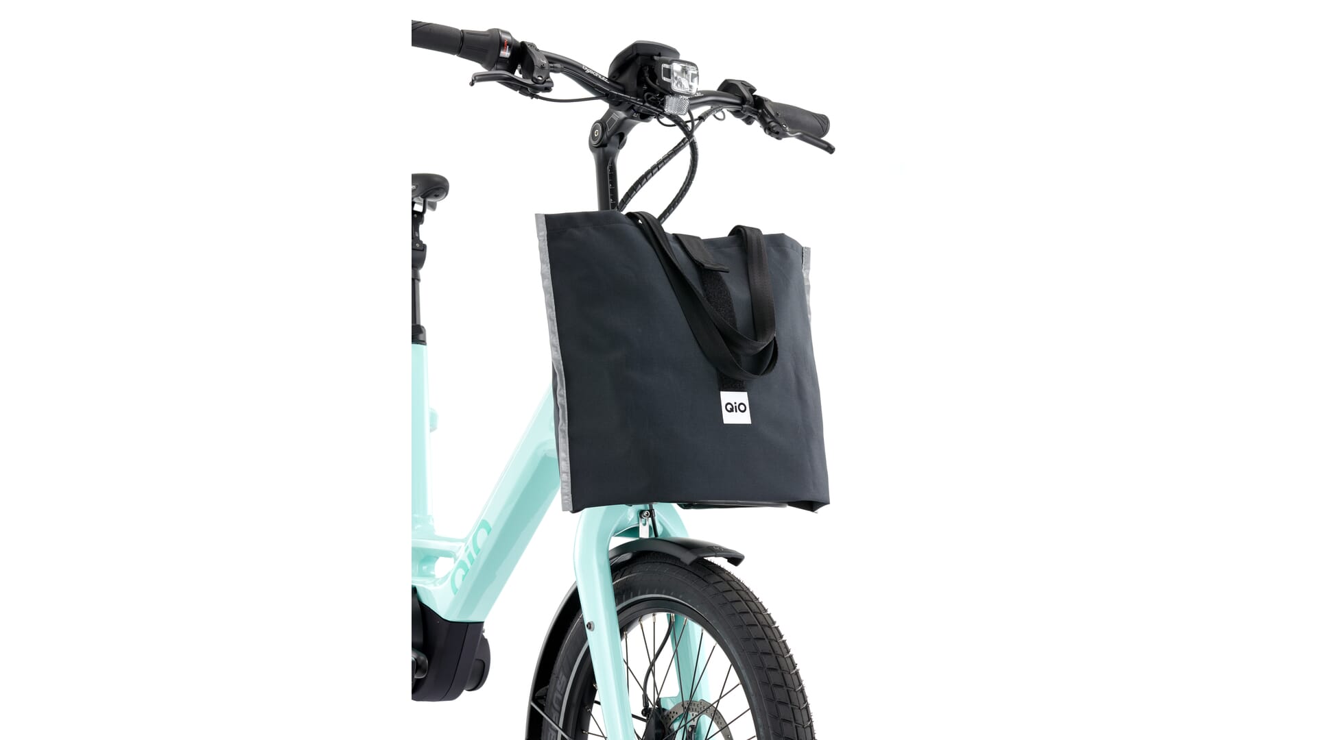 Qio Vorderrad Gepäckträgertasche LISA montiert