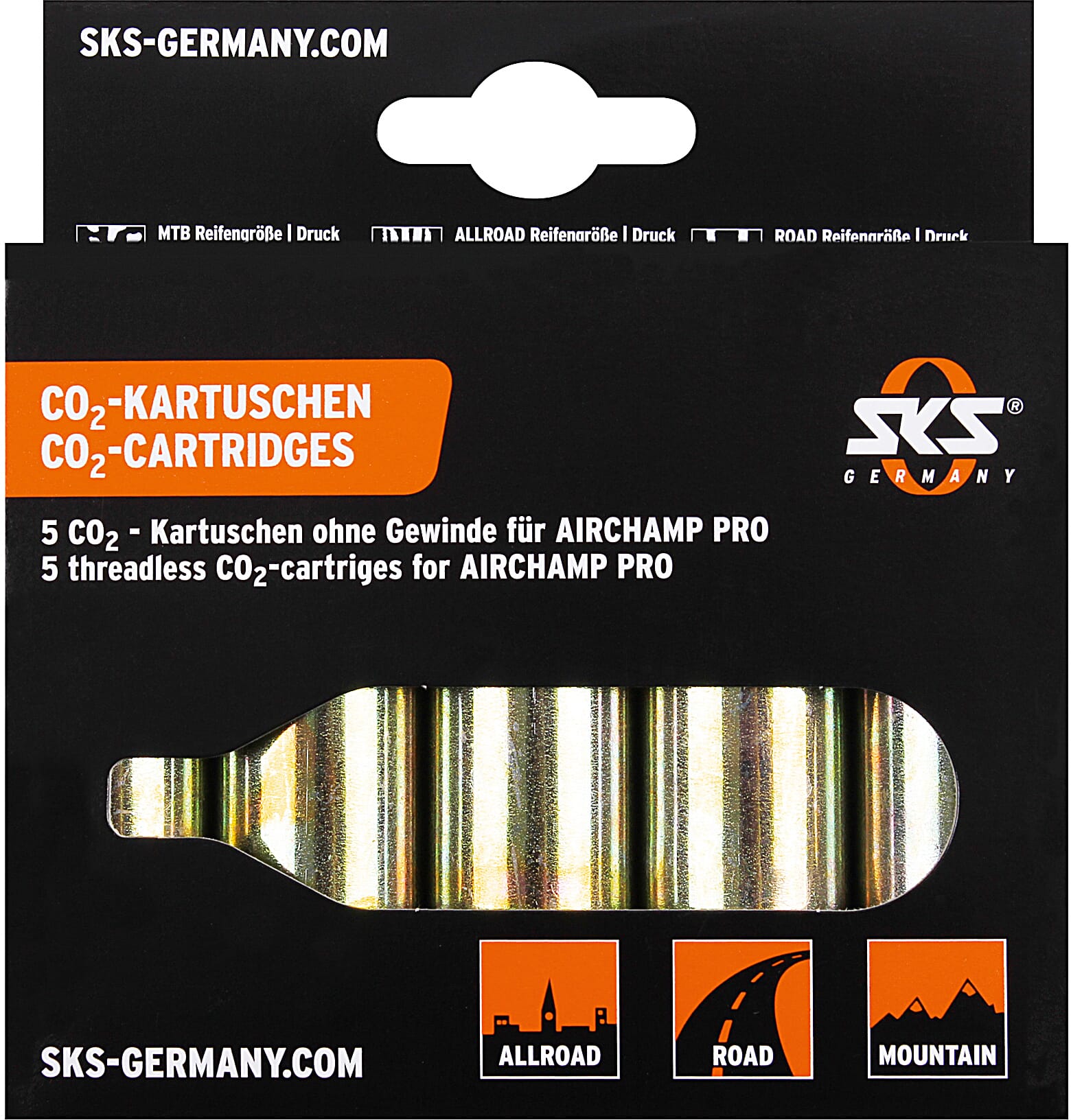 SKS CO2 cartridge set 16g without thread