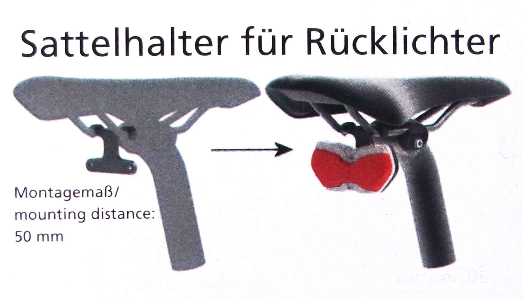 B&M E-Bike Rear Light Holder for Saddle Mount - Mounting Instructions