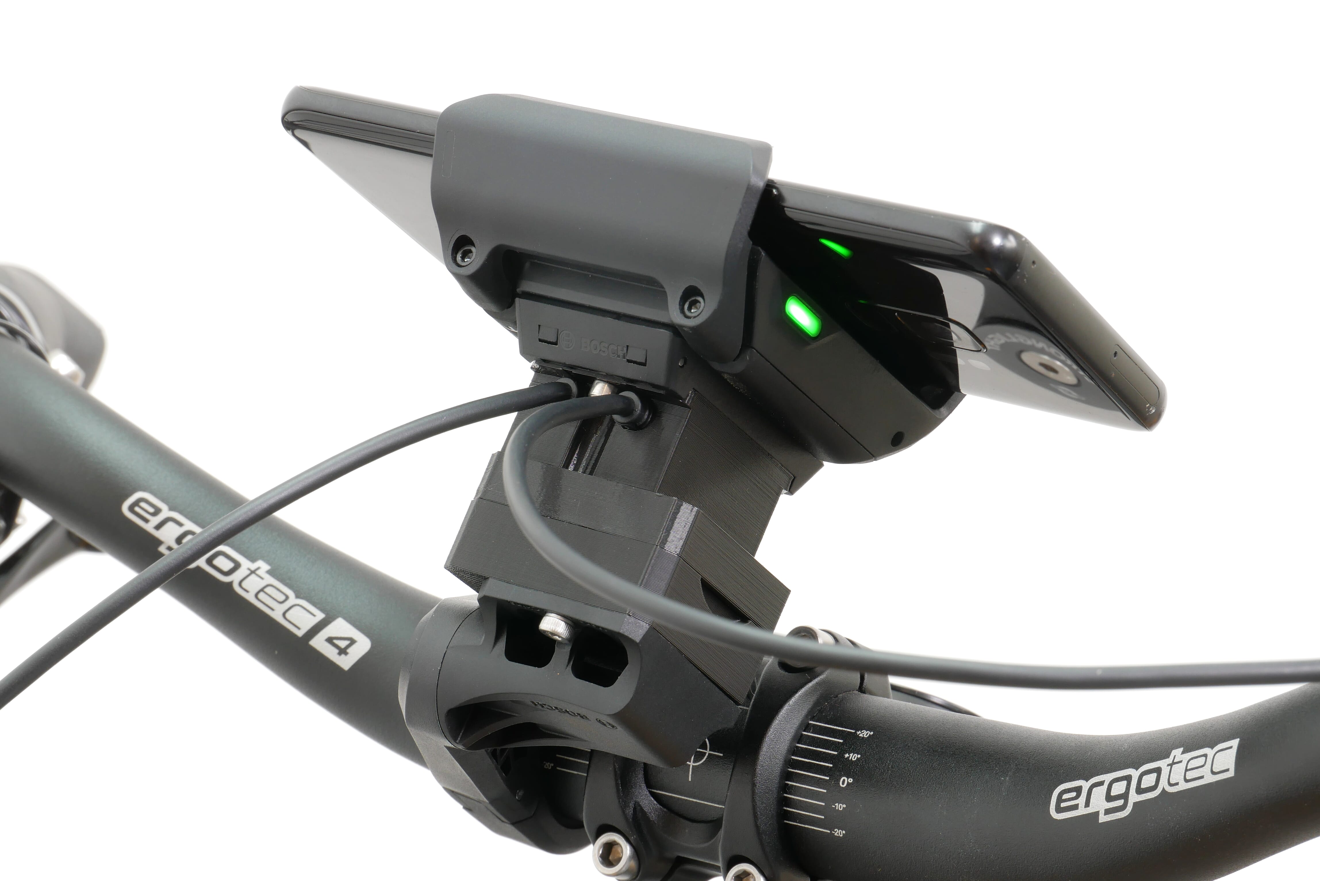 90° adapter - rotatable for Bosch SmartphoneGrip - mounted with AirTag option