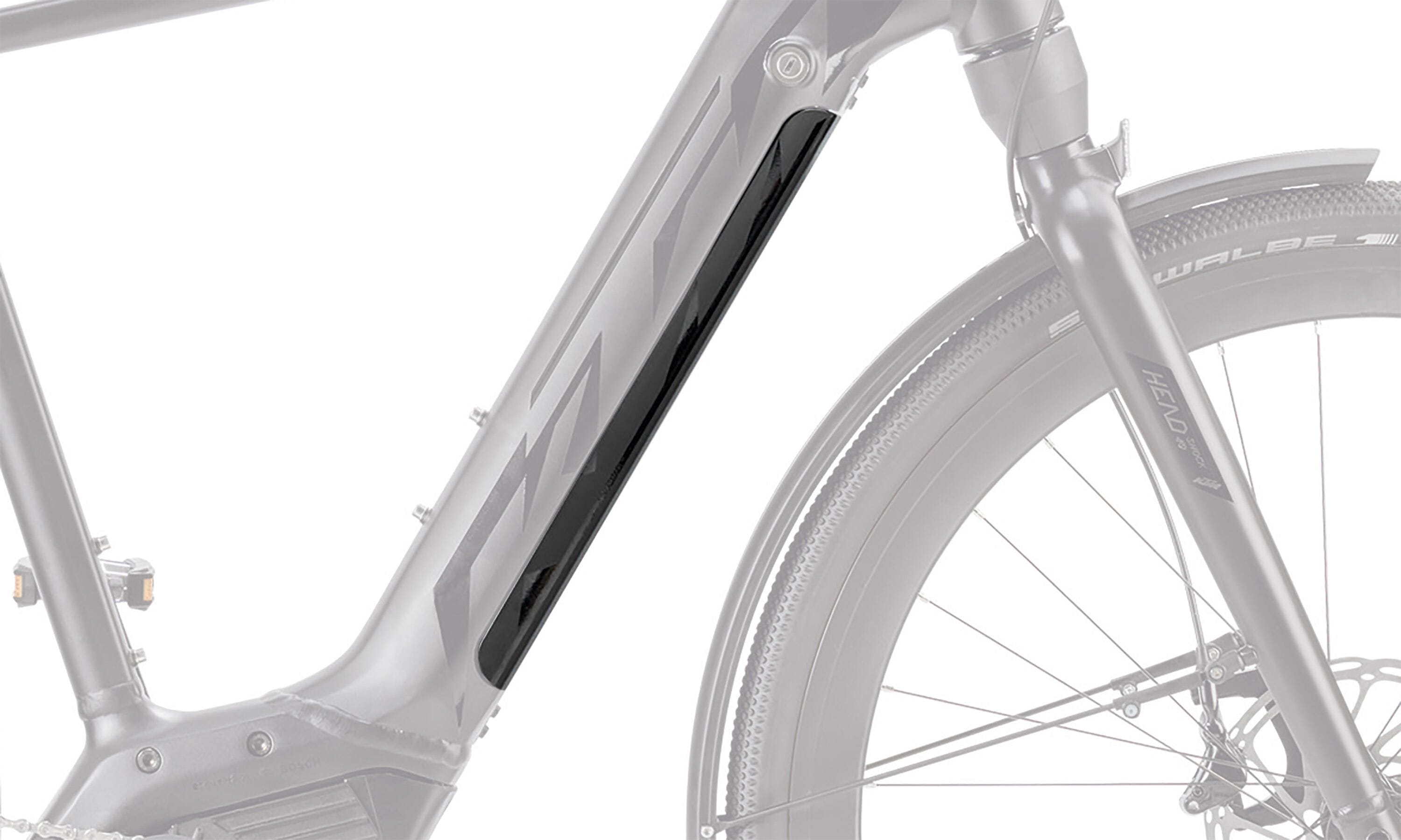 KTM PowerTube battery cover - down tube - black matt - black glossy - 840118009