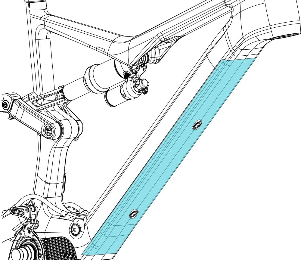 Orbea Rise 2023/24 - Transparent down tube protector
