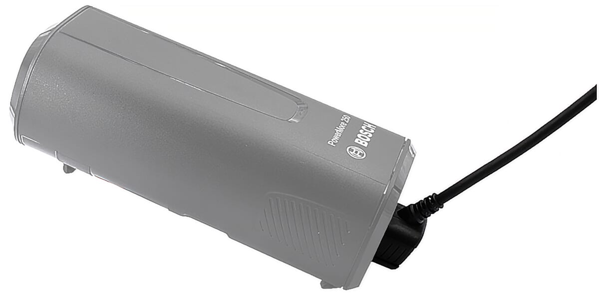 Bosch PowerMore connection cable, routing facing away from the battery holder