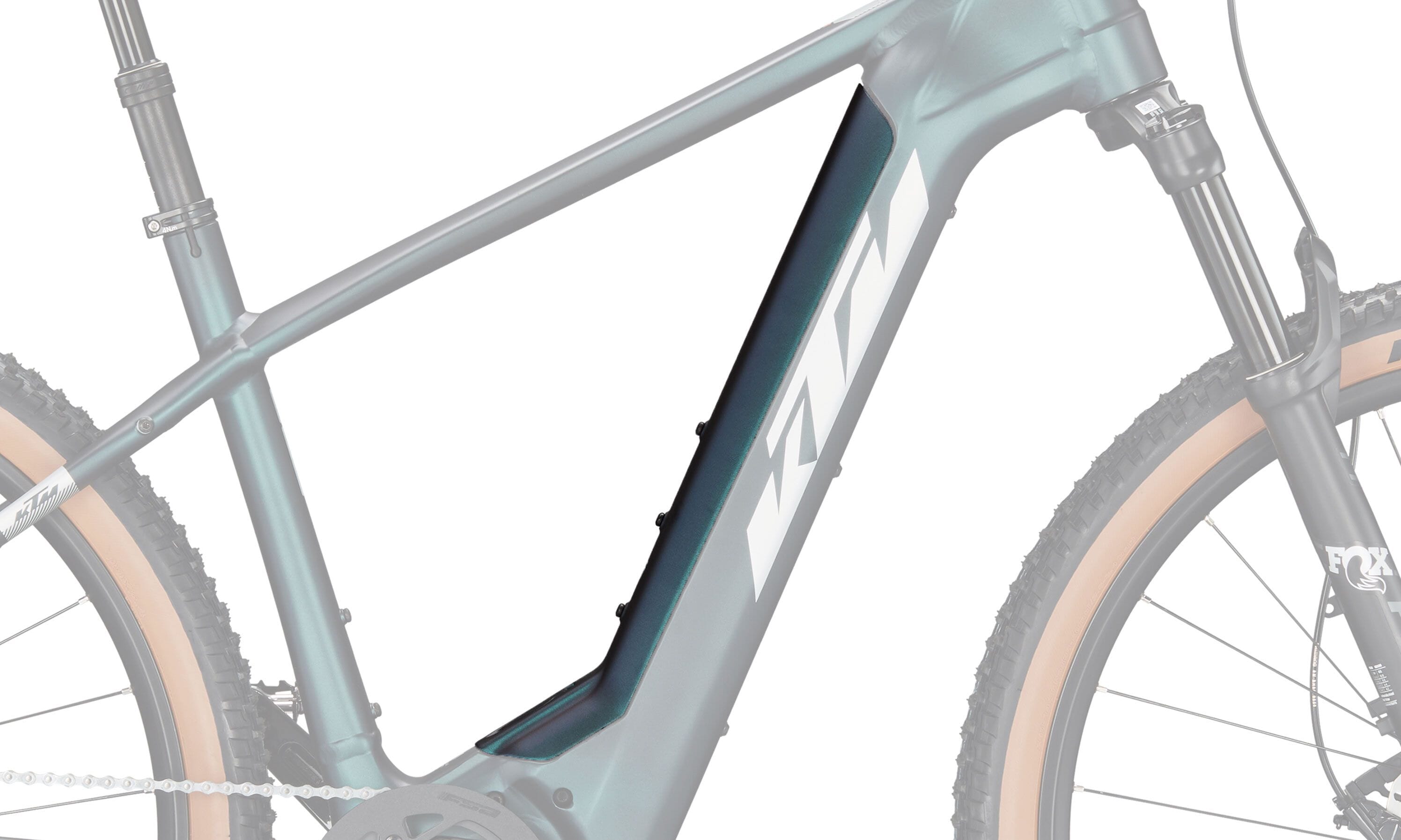 KTM PowerTube 750 Battery Cover 2023 - green purple flip matt aluminium