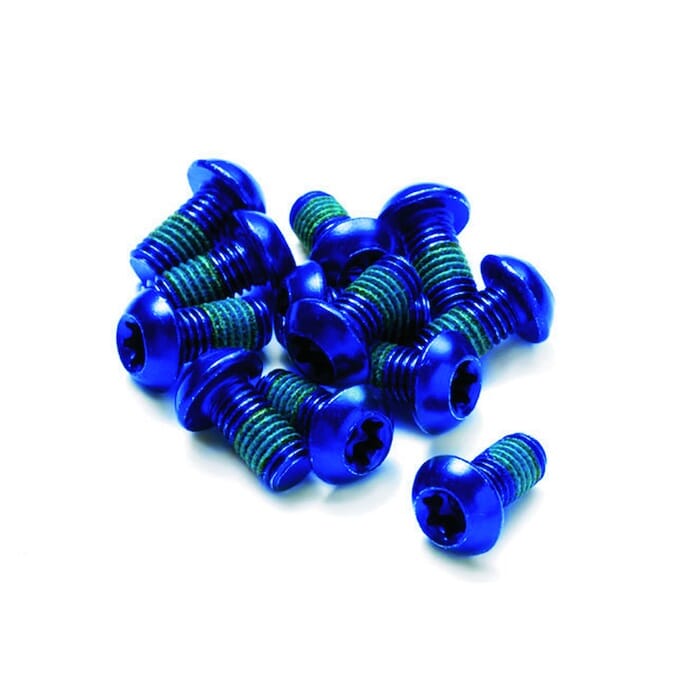 Reverse e-bike brake disc bolt set - blue