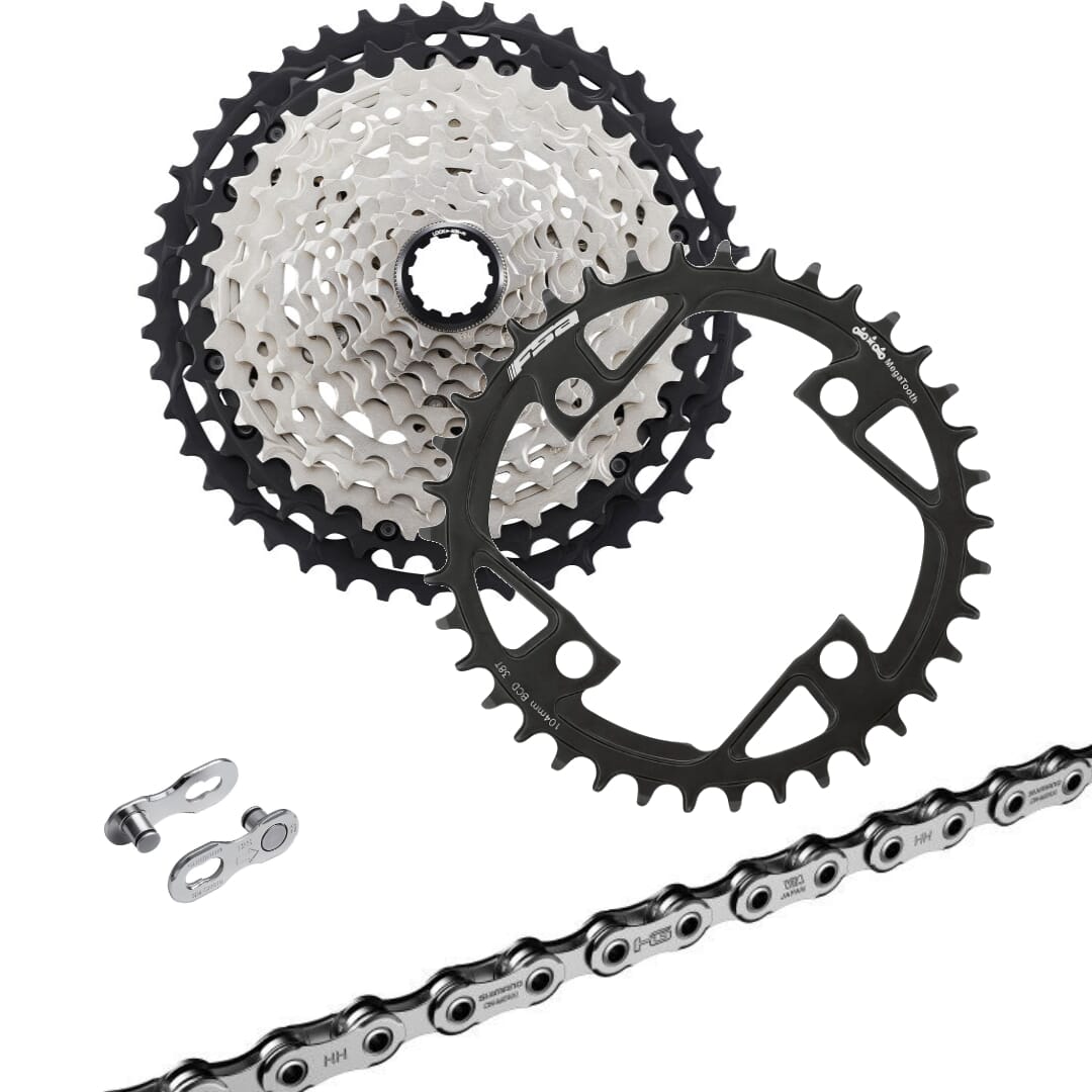 Bosch Gen.4/Gen.5 eBike wear set Shimano Deore XT 12-speed - Spider Mount 10-45 teeth