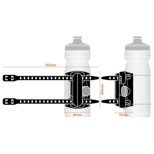 Fidlock Twist Uni Connector Uni Case - dimension