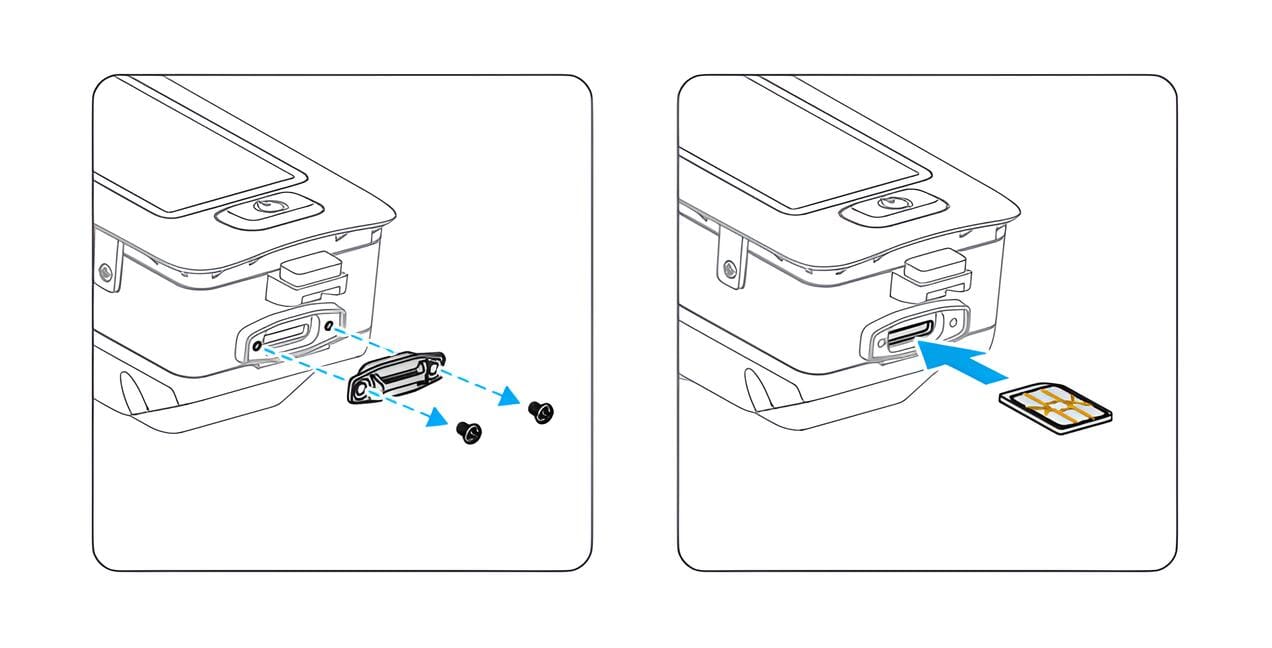 Amflow SIM card cover for DJI Avinox Central Control Display - Mounting