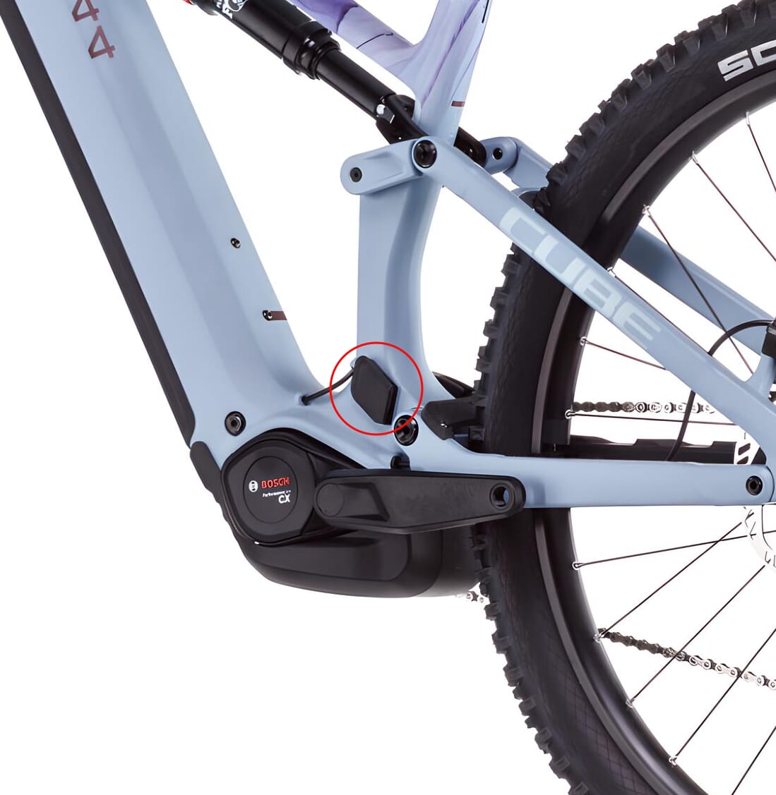 Cube charging plug cover for Hybrid 2025 - on eBike