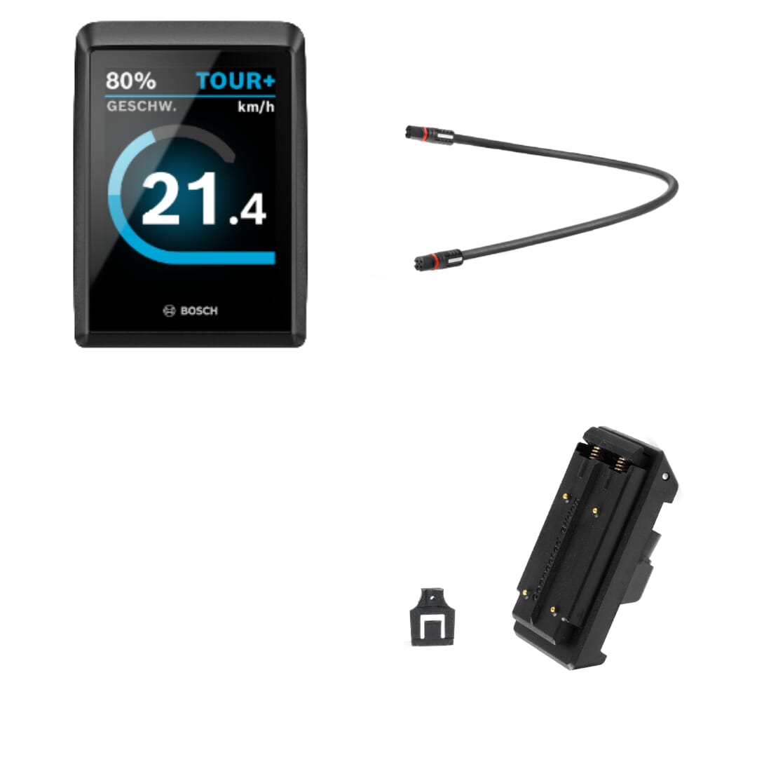 Bosch Kiox 500 display retrofit kit - with bracket, front/top cable outlet, short display cable