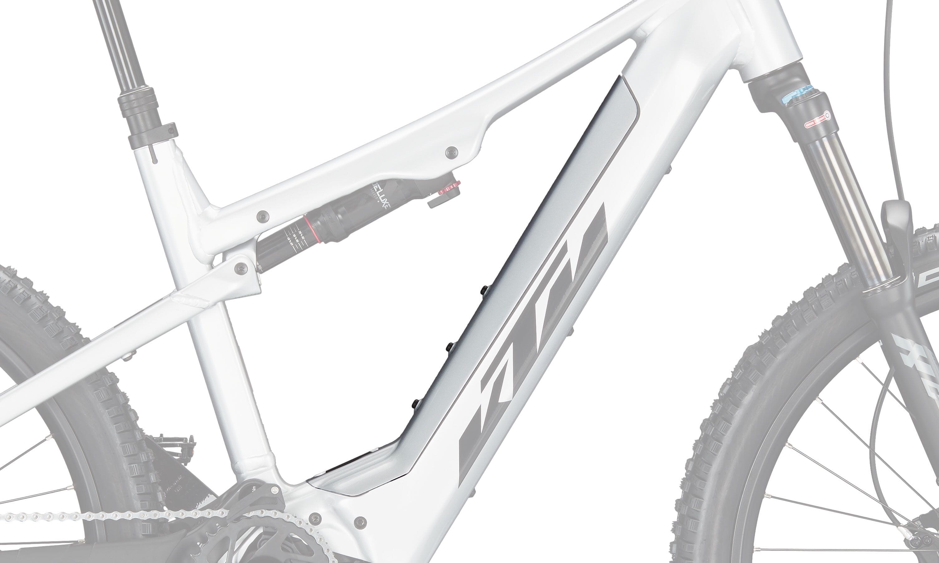 KTM PowerTube 750 Battery Cover 2023 - starlight silver aluminium